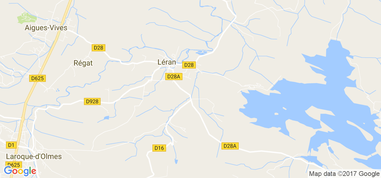 map de la ville de Léran