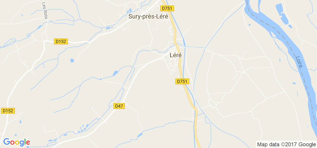 map de la ville de Léré