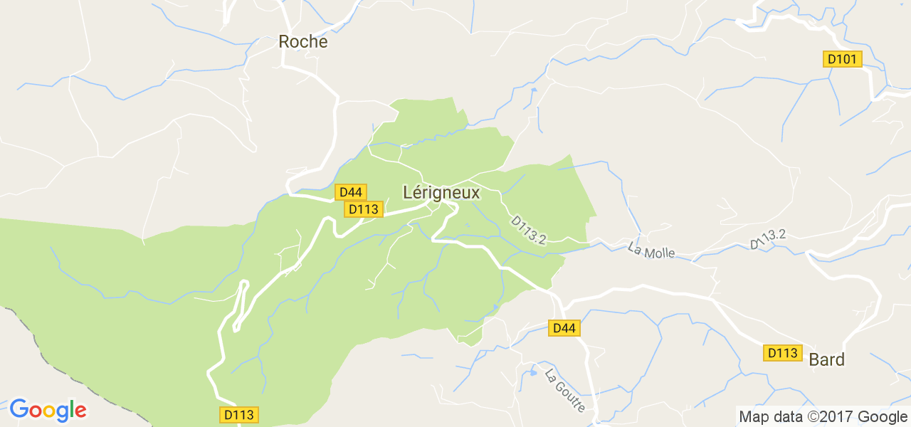 map de la ville de Lérigneux