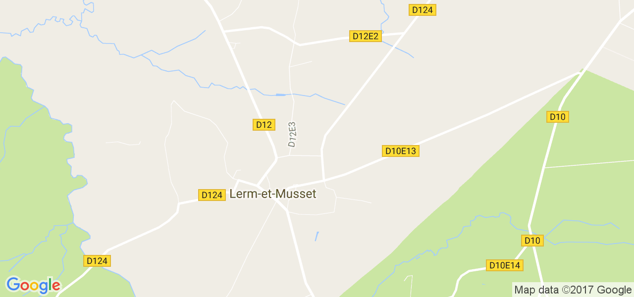 map de la ville de Lerm-et-Musset