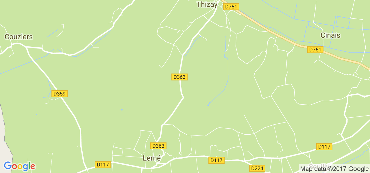 map de la ville de Lerné