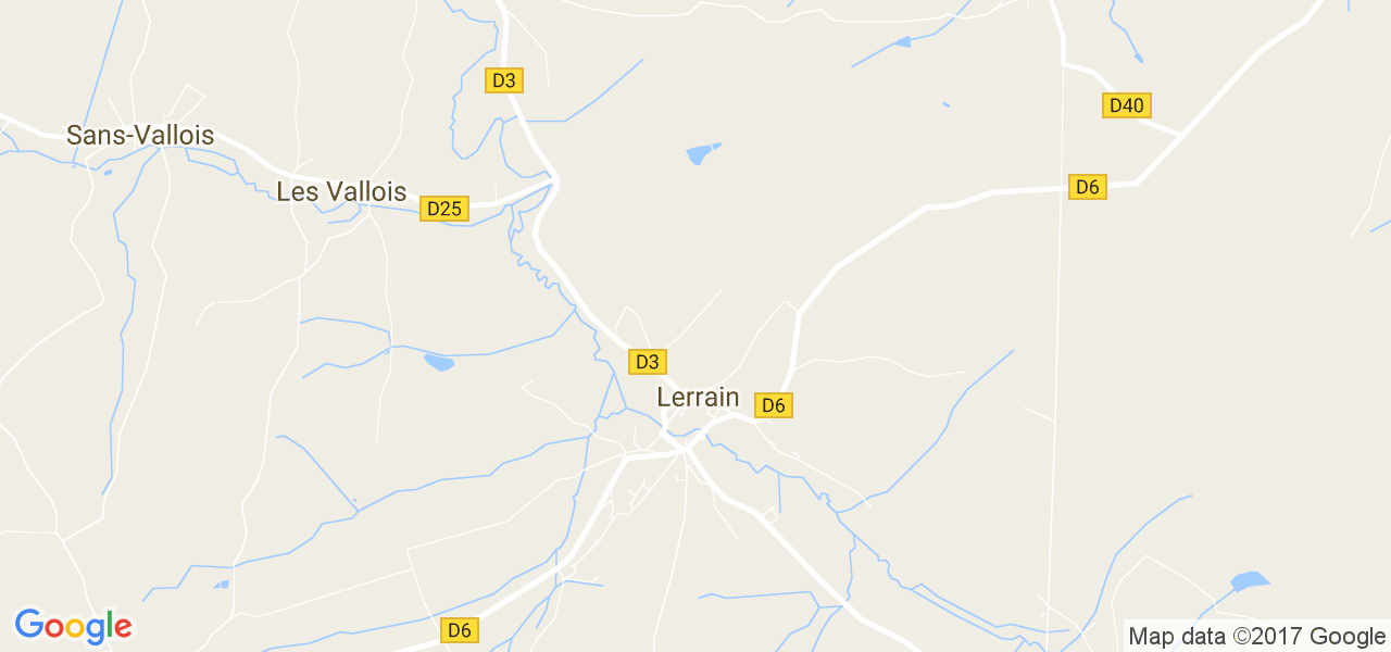 map de la ville de Lerrain