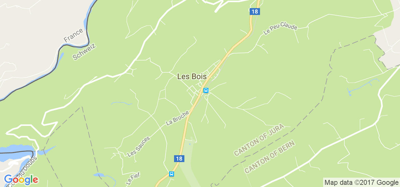 map de la ville de Les Bois