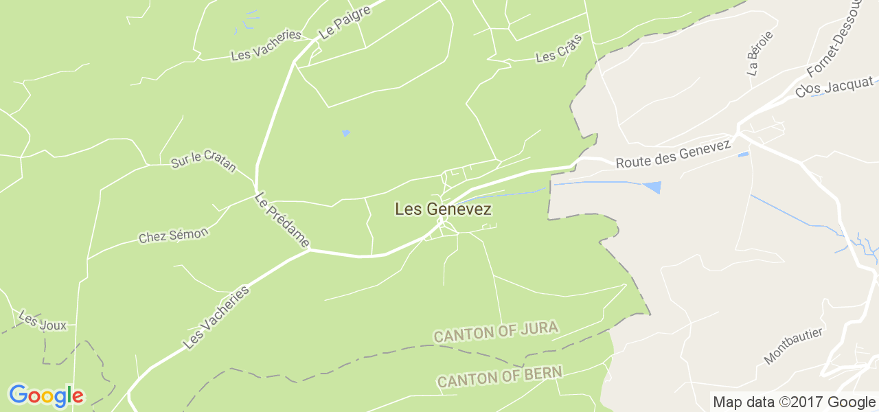 map de la ville de Les Genevez