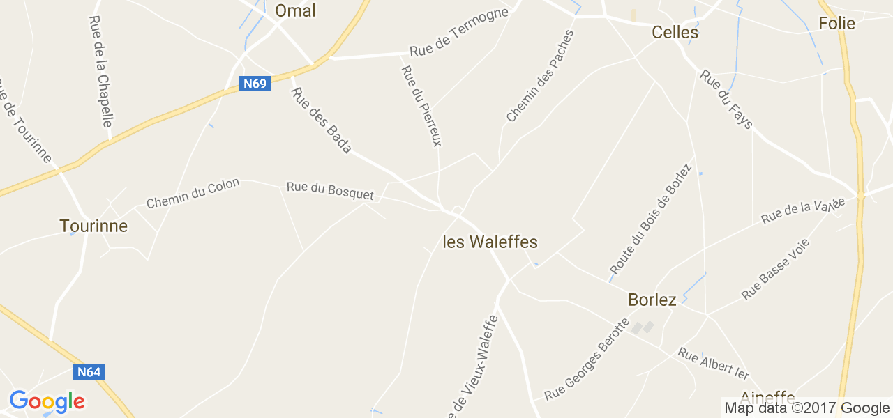 map de la ville de Les Waleffes