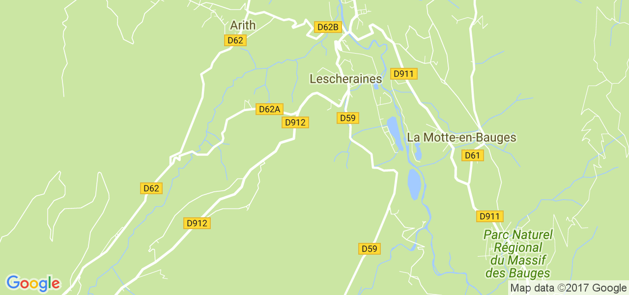 map de la ville de Lescheraines