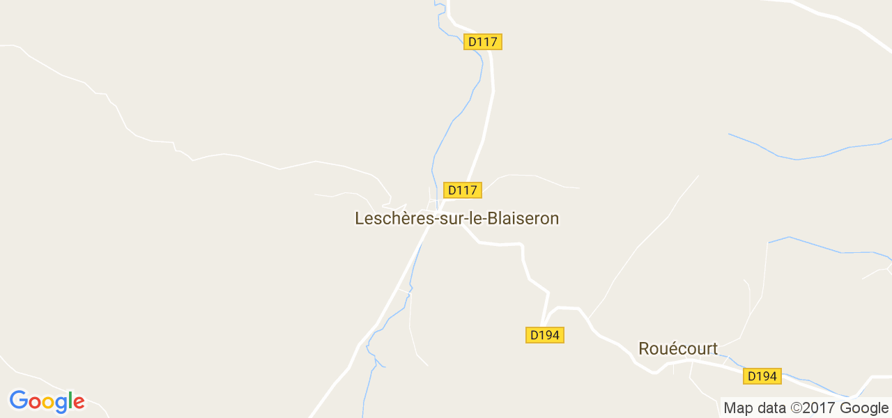 map de la ville de Leschères-sur-le-Blaiseron