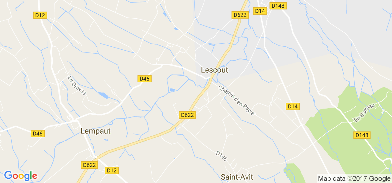 map de la ville de Lescout