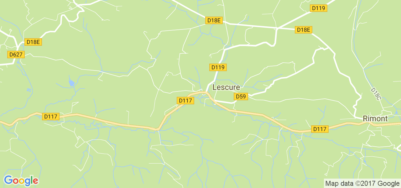 map de la ville de Lescure