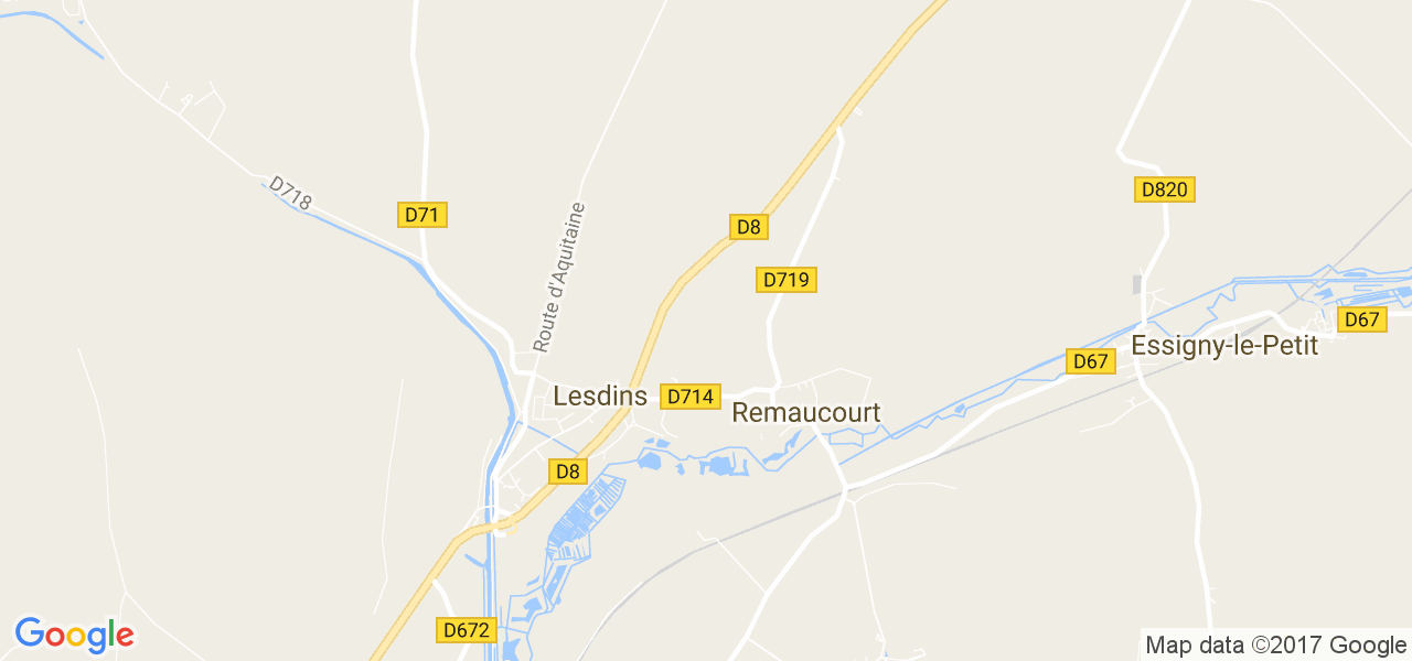 map de la ville de Lesdins