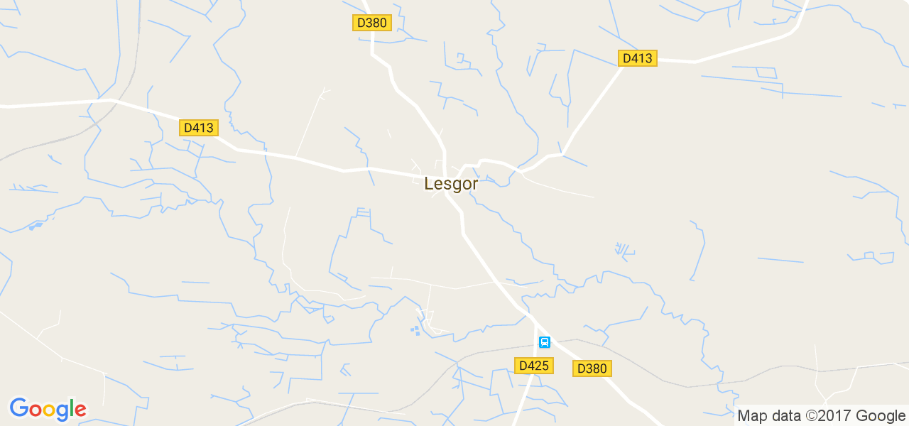 map de la ville de Lesgor