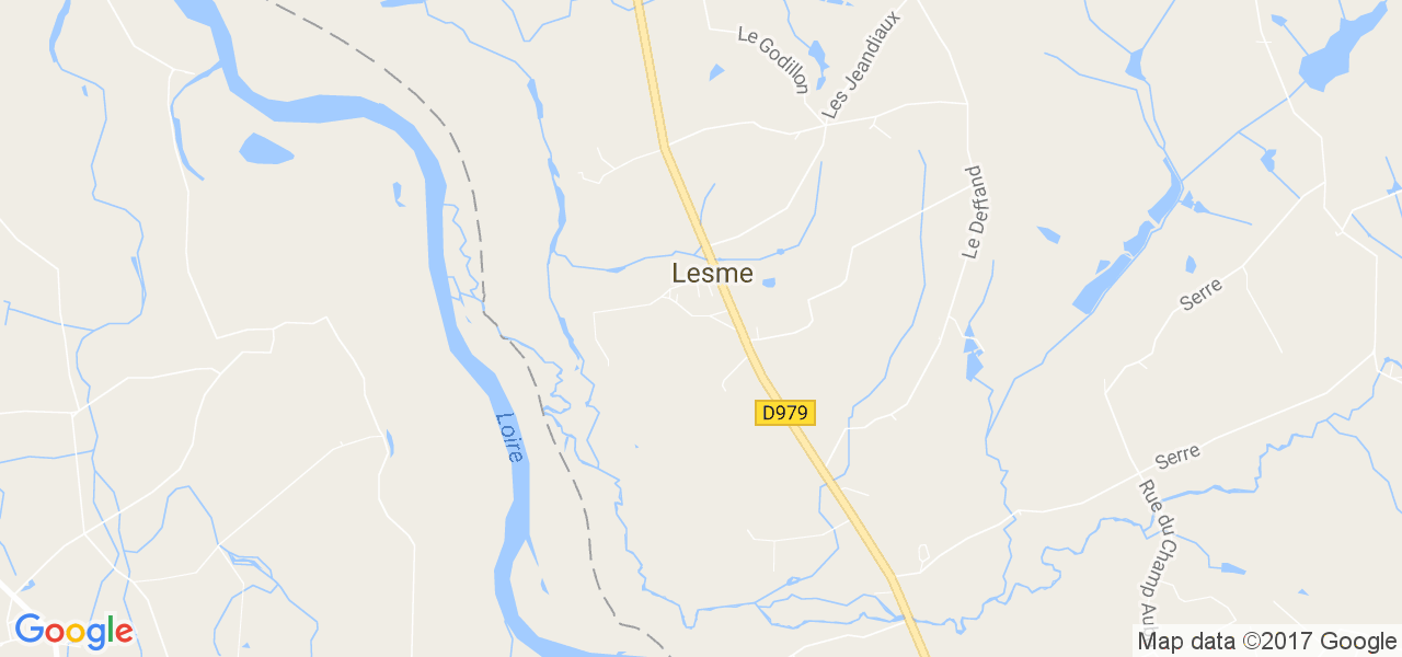 map de la ville de Lesme