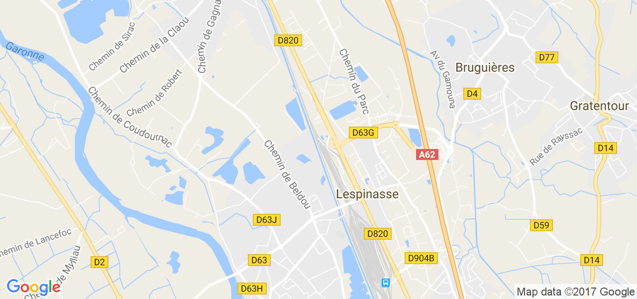 map de la ville de Lespinasse