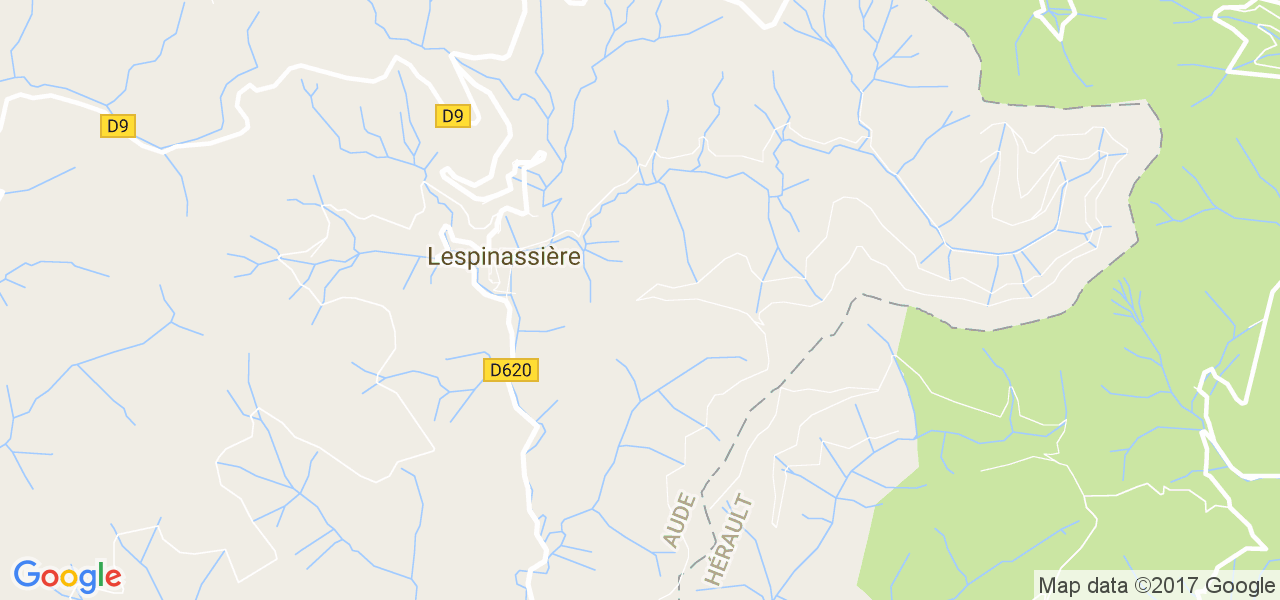 map de la ville de Lespinassière