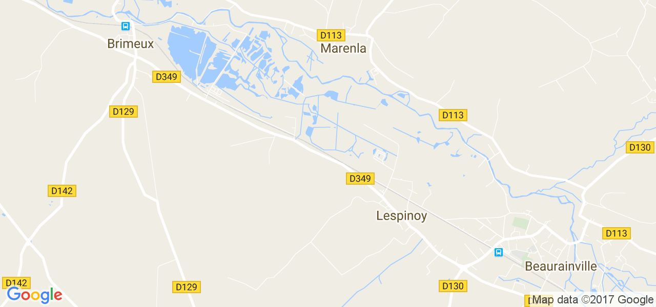 map de la ville de Lespinoy