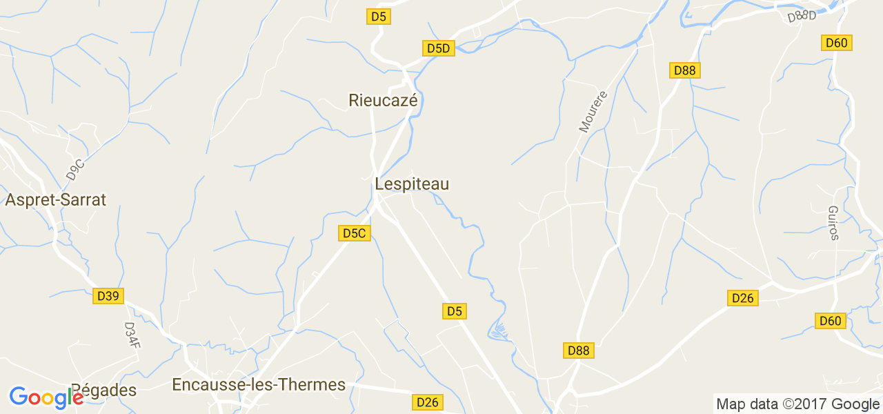 map de la ville de Lespiteau