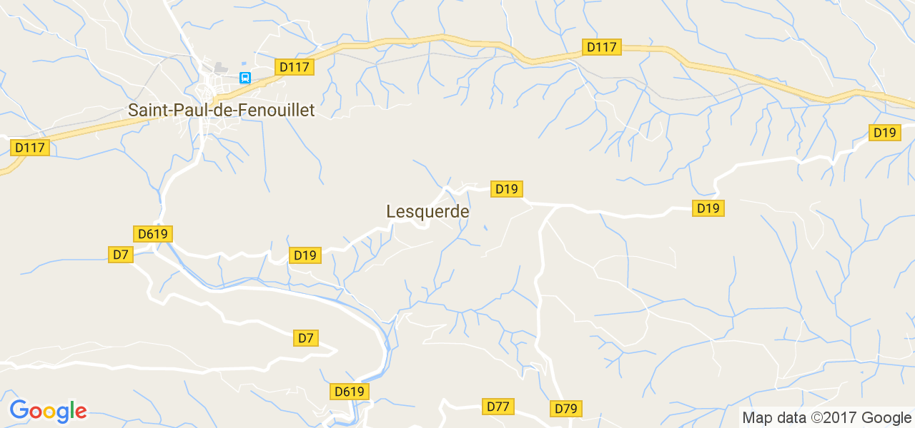 map de la ville de Lesquerde