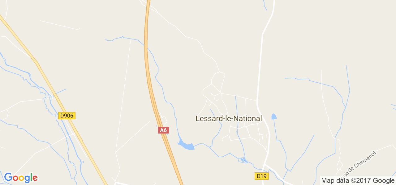 map de la ville de Lessard-le-National