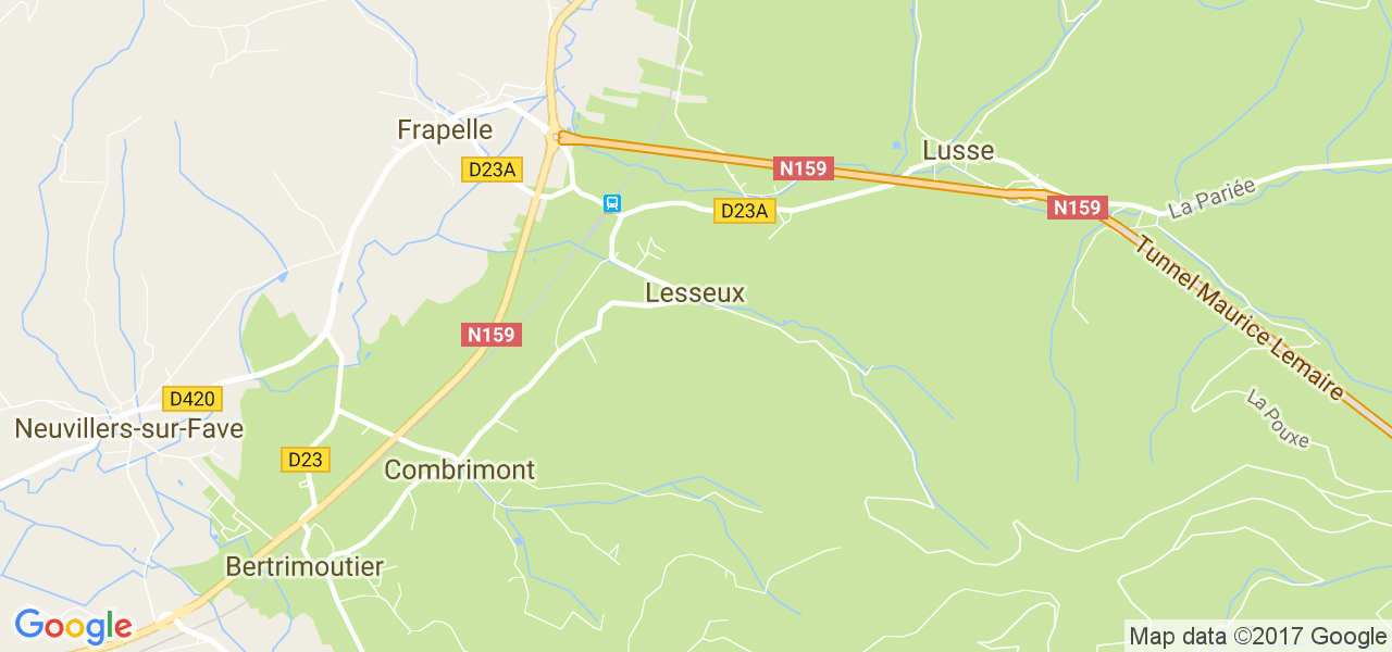 map de la ville de Lesseux