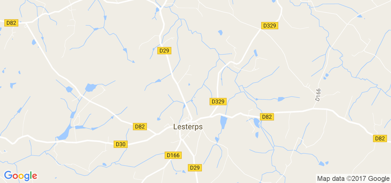 map de la ville de Lesterps