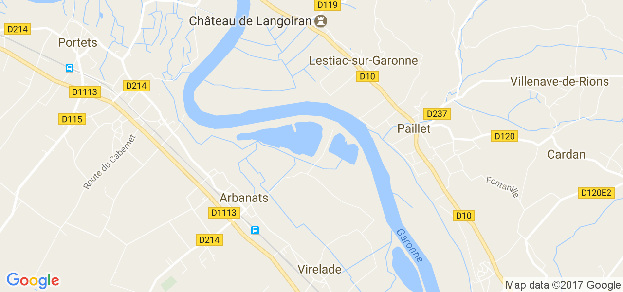 map de la ville de Lestiac-sur-Garonne