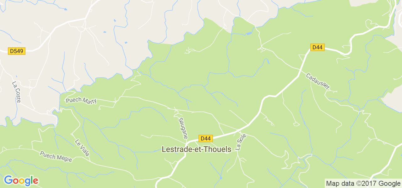 map de la ville de Lestrade-et-Thouels