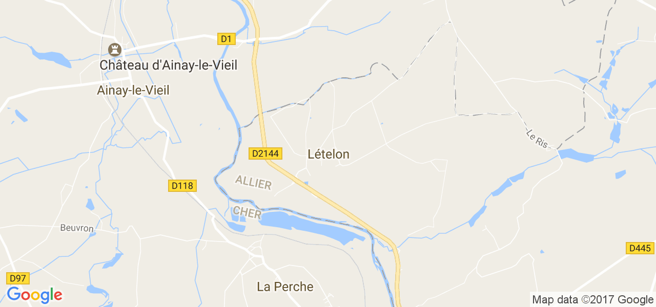 map de la ville de Lételon