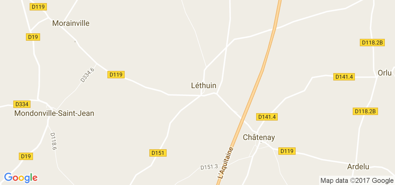 map de la ville de Léthuin