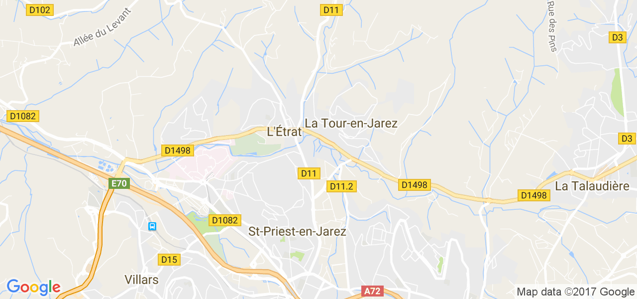 map de la ville de L'Étrat