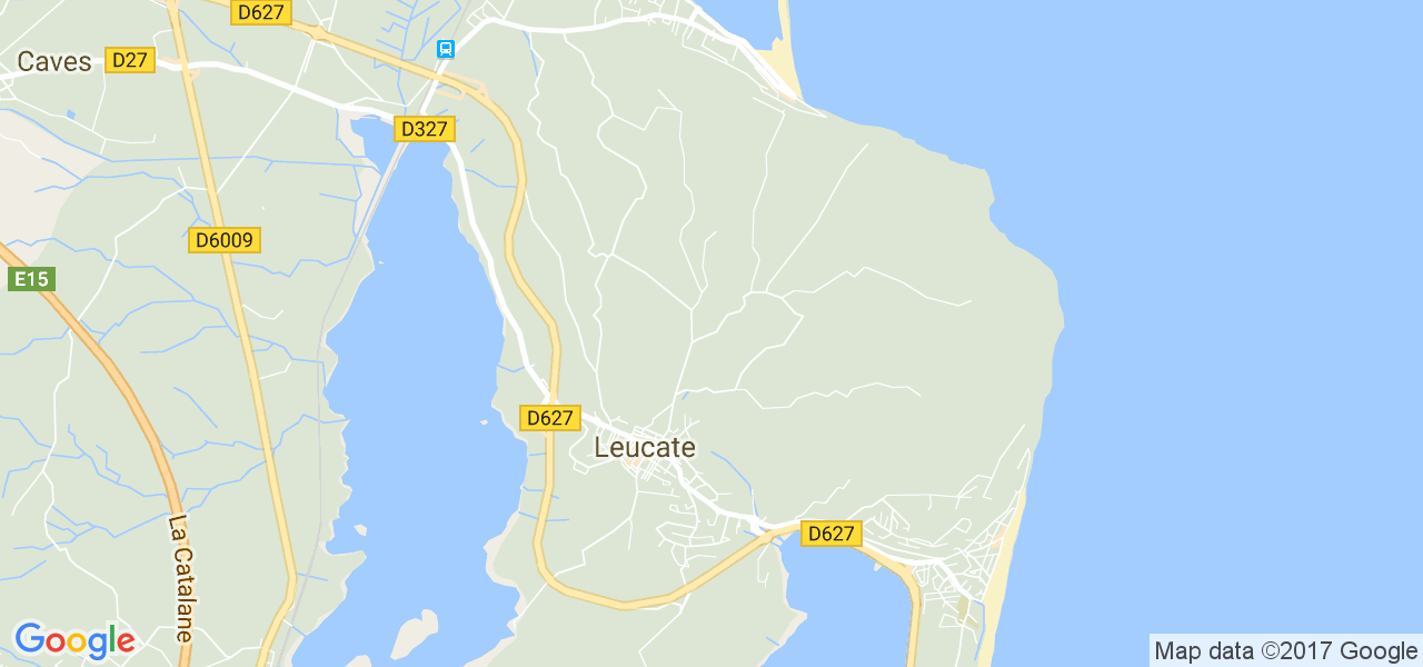 map de la ville de Leucate