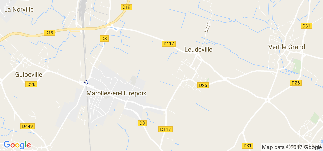 map de la ville de Leudeville