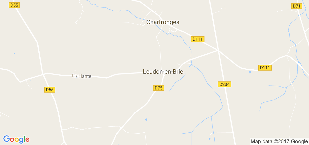 map de la ville de Leudon-en-Brie