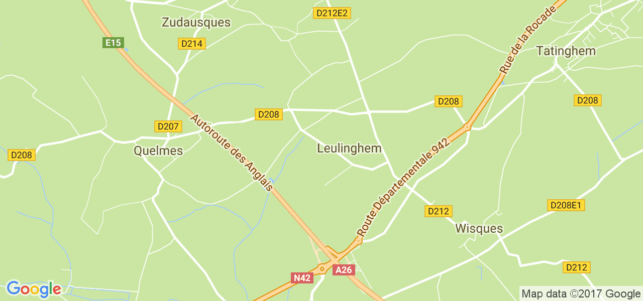 map de la ville de Leulinghem