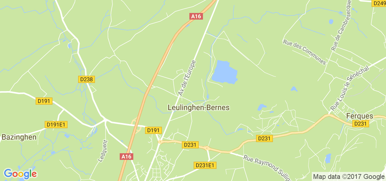 map de la ville de Leulinghen-Bernes