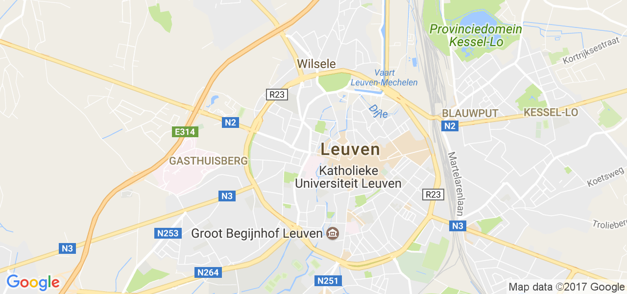 map de la ville de Leuven