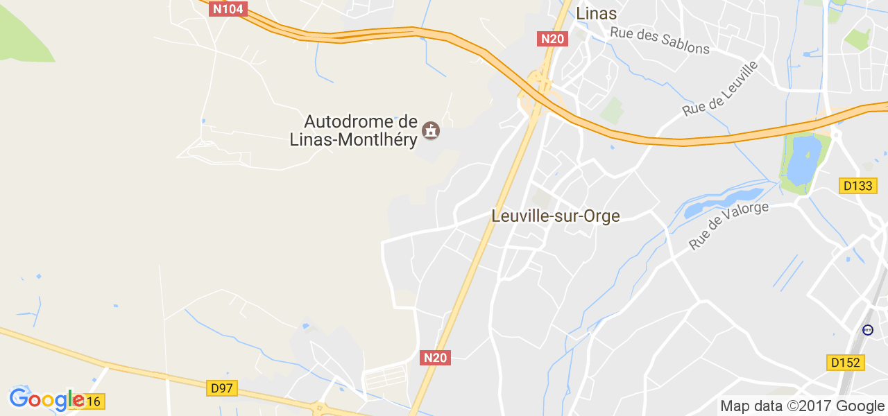 map de la ville de Leuville-sur-Orge