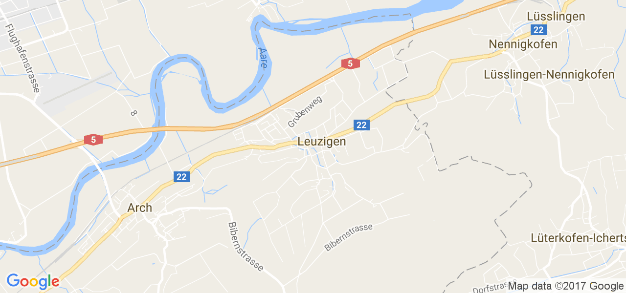 map de la ville de Leuzigen