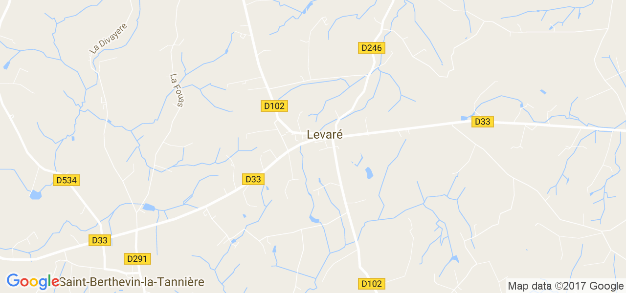 map de la ville de Levaré