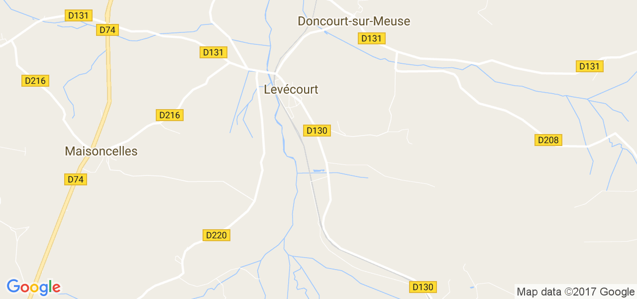 map de la ville de Levécourt