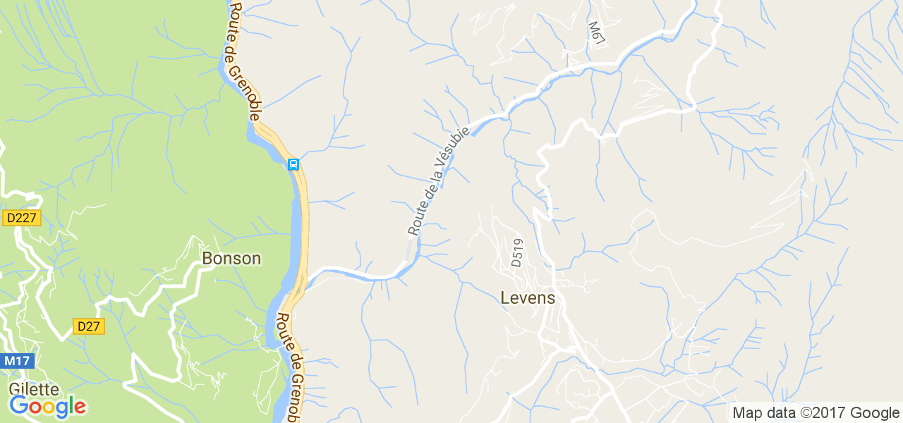 map de la ville de Levens