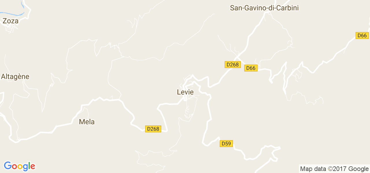 map de la ville de Levie