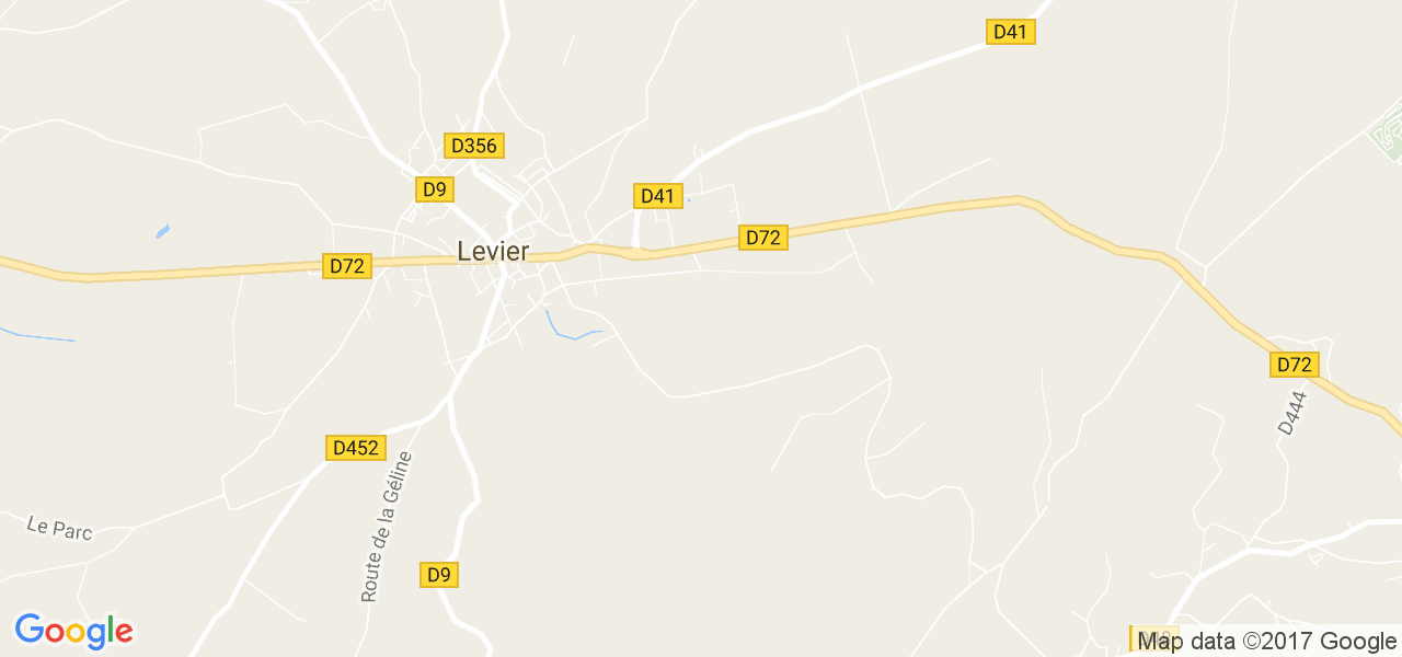 map de la ville de Levier