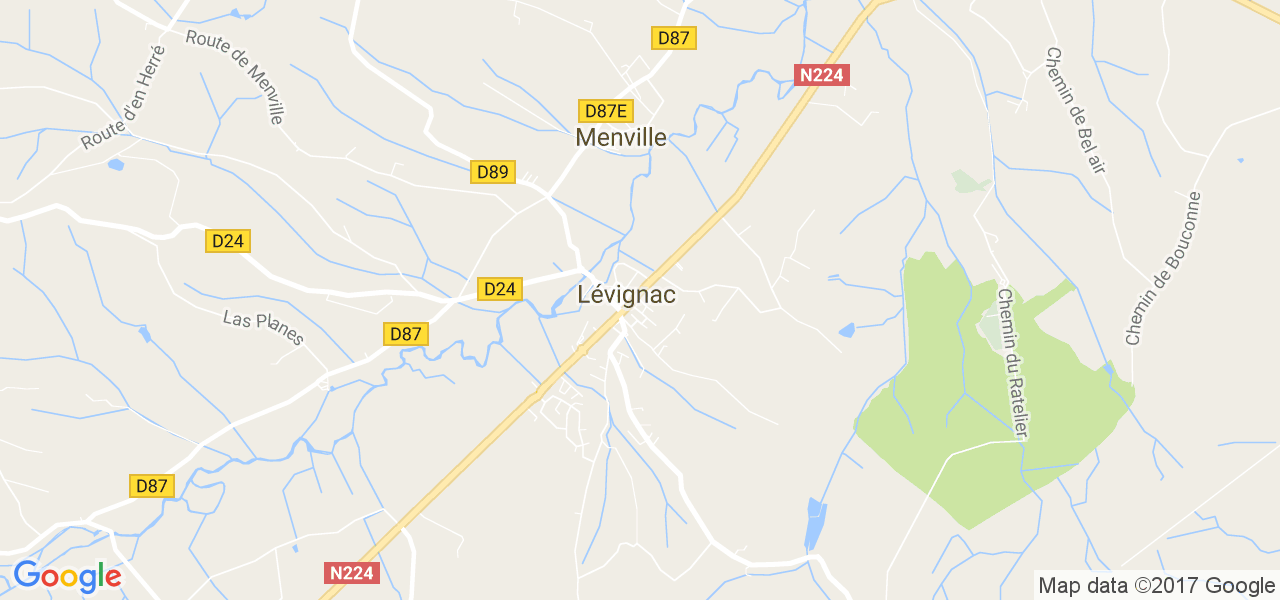 map de la ville de Lévignac