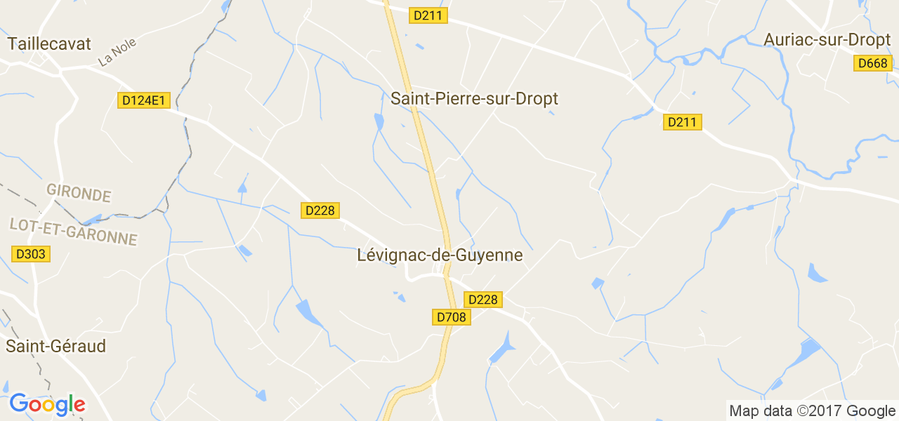 map de la ville de Lévignac-de-Guyenne