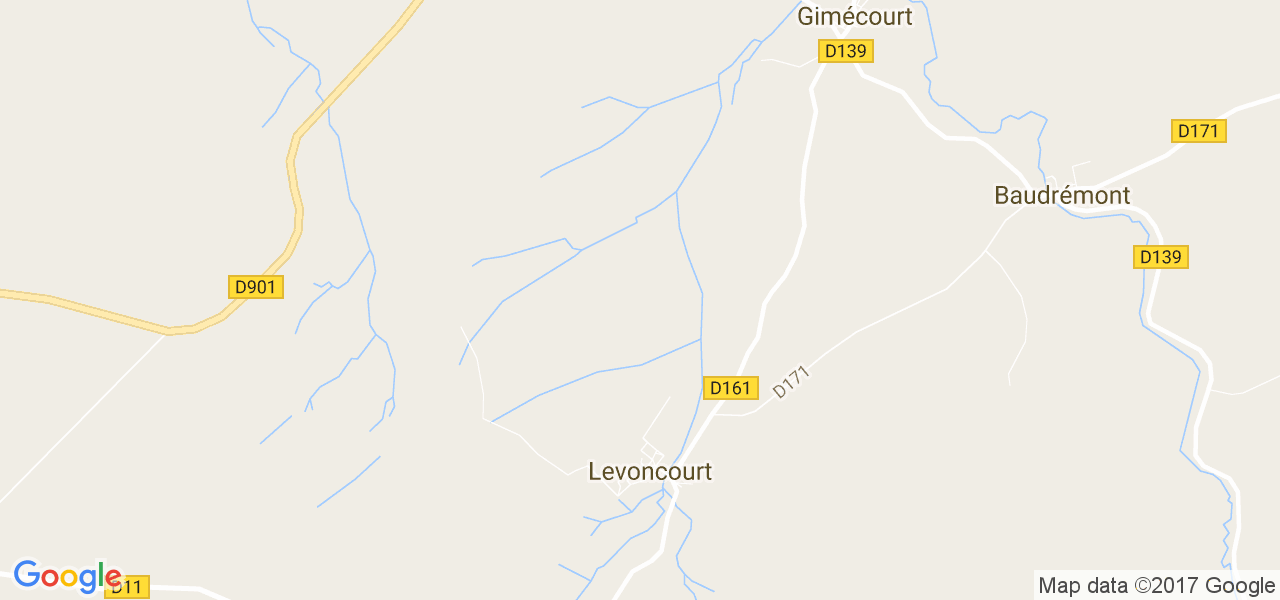 map de la ville de Levoncourt