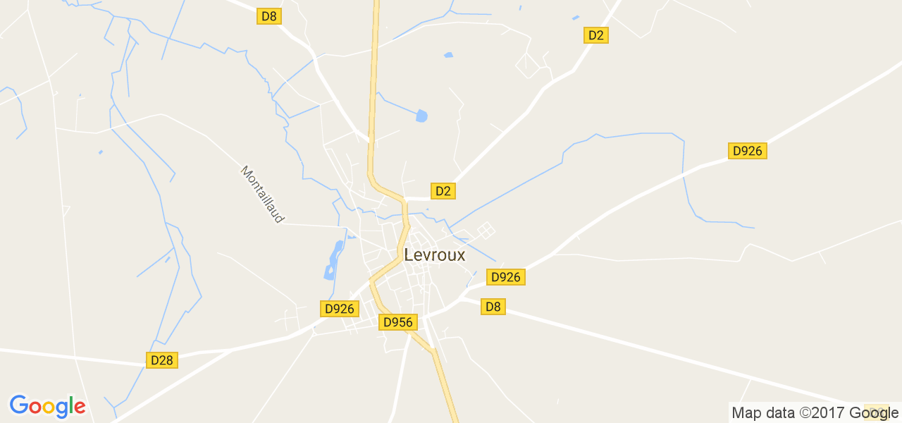 map de la ville de Levroux