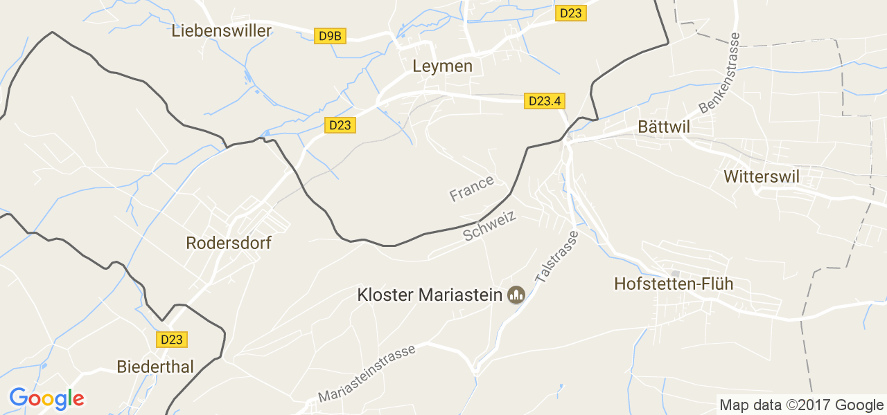 map de la ville de Leymen