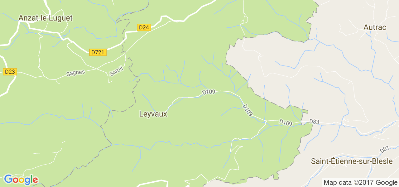 map de la ville de Leyvaux