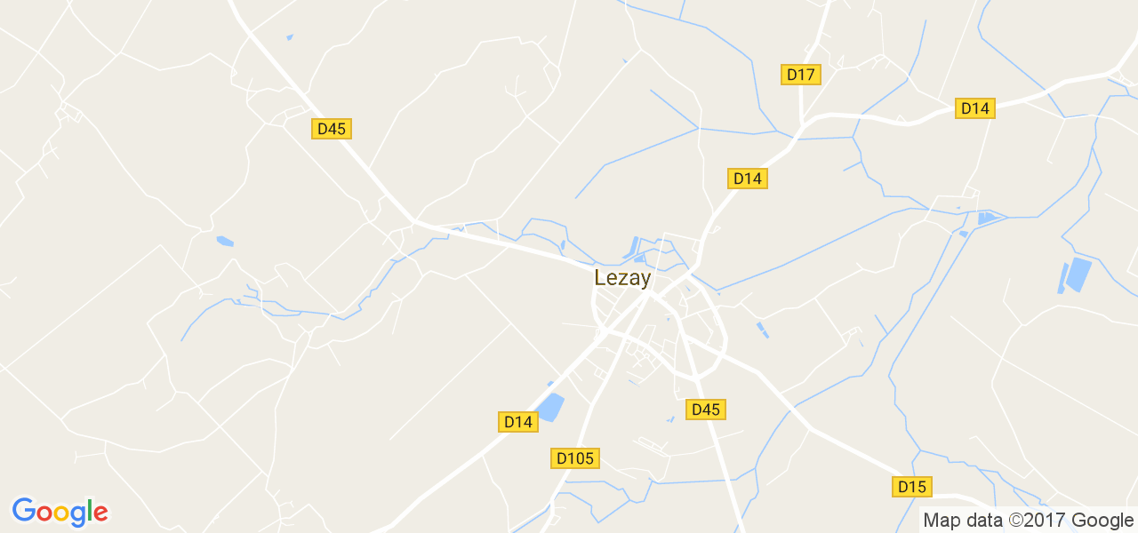 map de la ville de Lezay