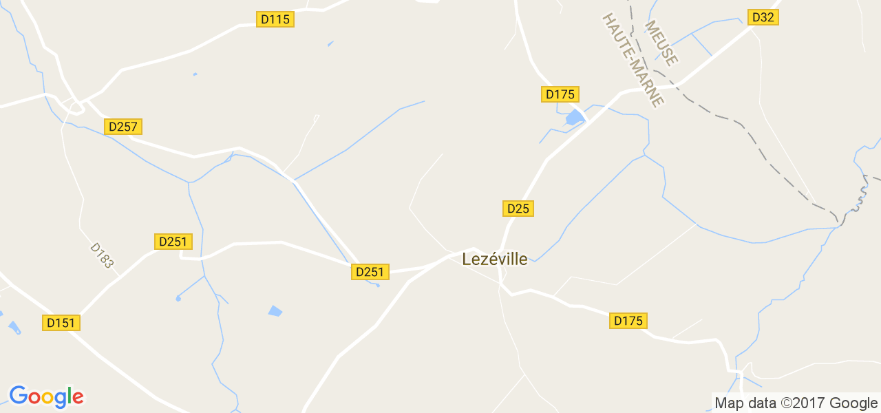 map de la ville de Lezéville